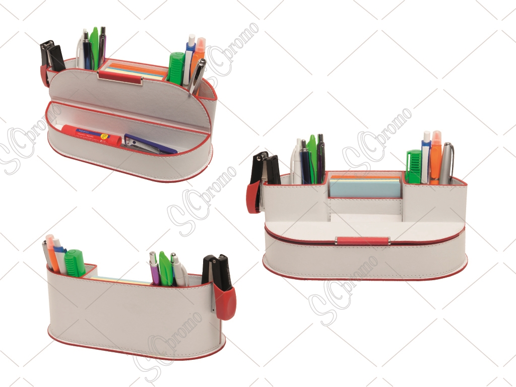 Deri kapaklı Kalemlik